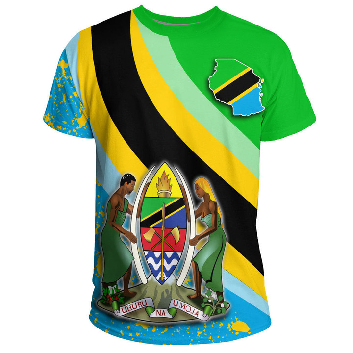 1sttheworld Clothing - Tanzania Special Flag T-shirts A35
