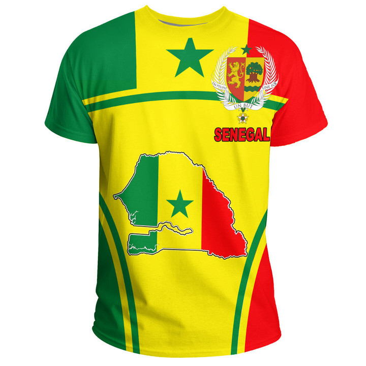 1sttheworld Clothing - Senegal Active Flag T-Shirt A35