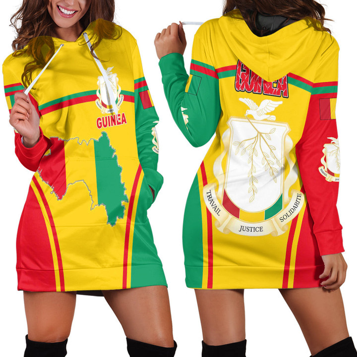 1sttheworld Clothing - Guinea Active Flag Hoodie Dress A35