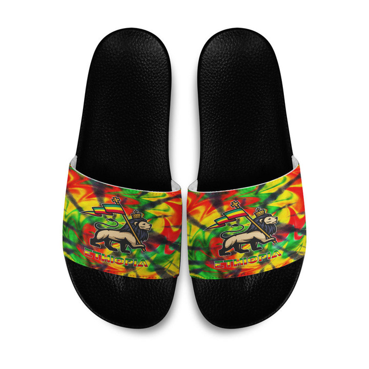 1sttheworld Slide Sandals - Ethiopia 3D Pattern Slide Sandals | africazone.store
