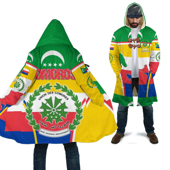1sttheworld Clothing - Comoros Active Flag Cloak A35