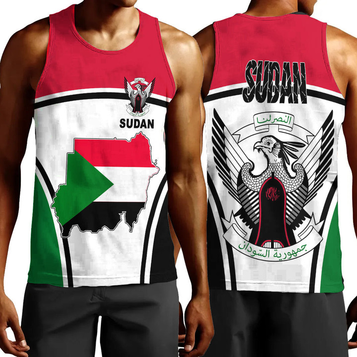 1sttheworld Clothing - Sudan Active Flag Men Tank Top A35