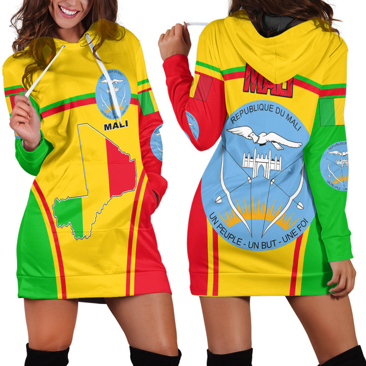 1sttheworld Clothing - Mali Active Flag Hoodie Dress A35