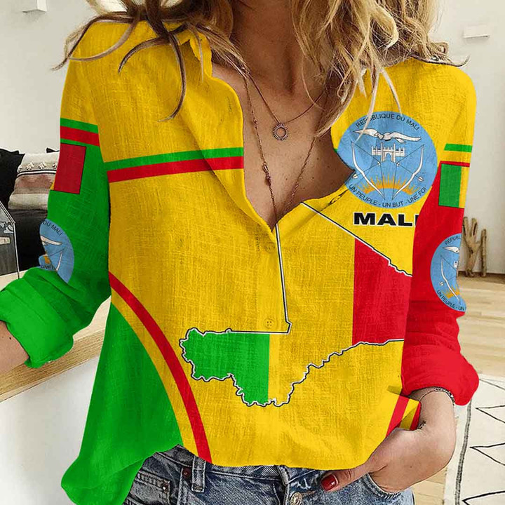 1sttheworld Clothing - Mali Active Flag Women Casual Shirt A35