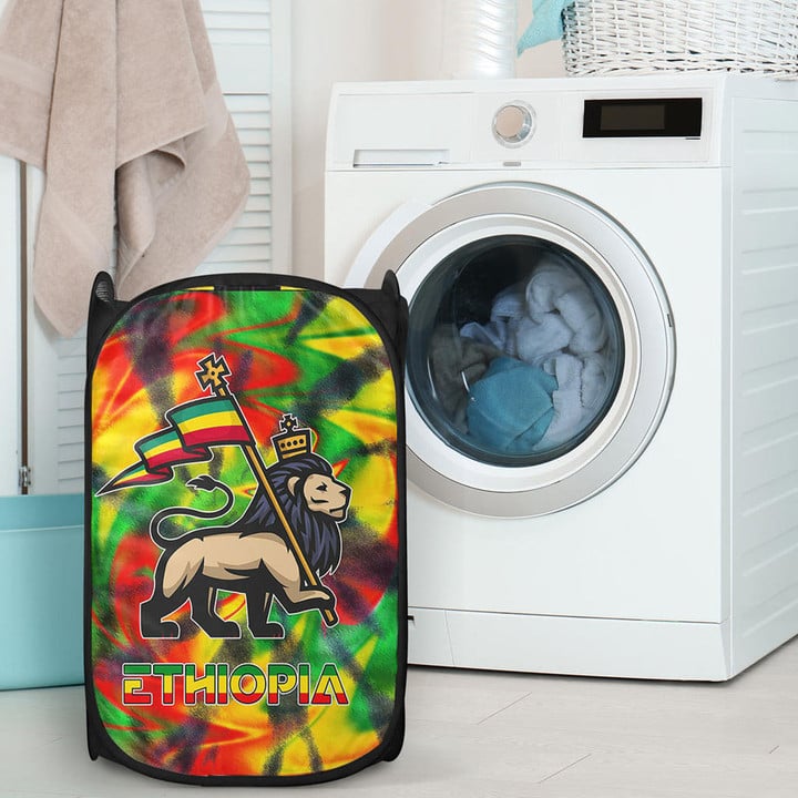 1sttheworld Laundry Hamper - Ethiopia 3D Pattern Laundry Hamper | africazone.store
