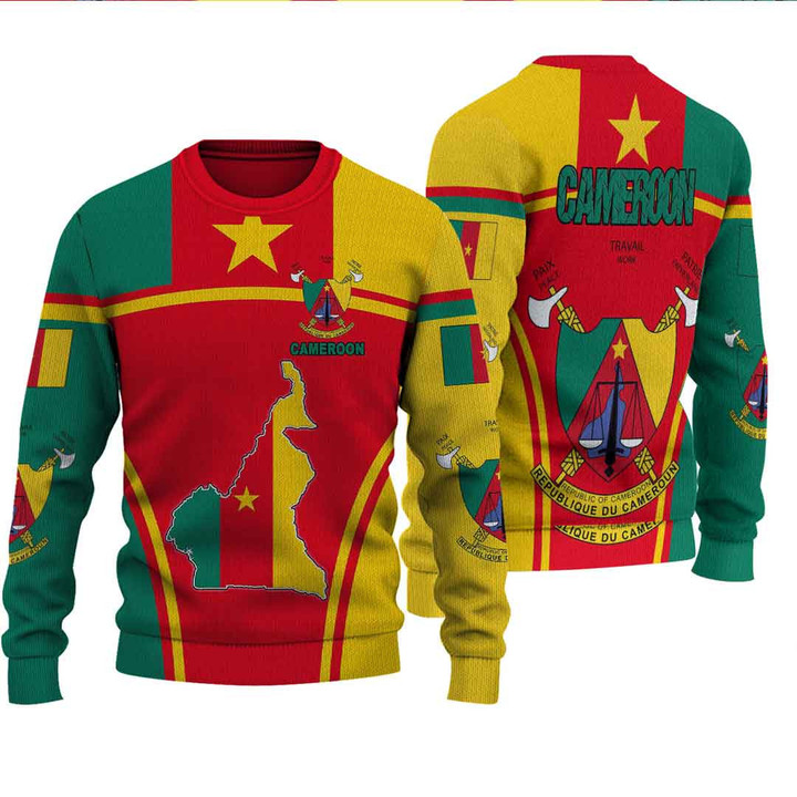 1sttheworld Clothing - Cameroon Active Flag Knitted Sweater A35