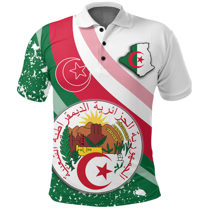 1sttheworld Clothing - Algeria Special Flag Polo Shirt A35