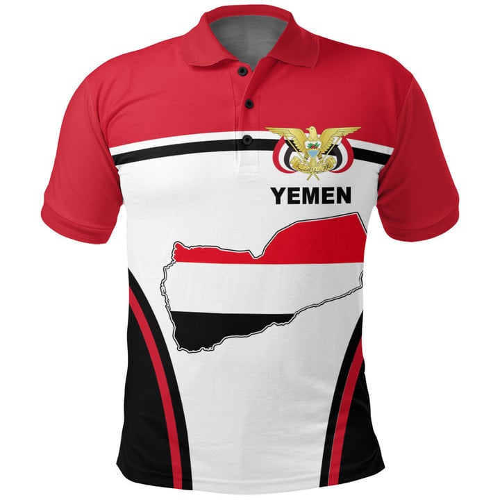 1sttheworld Clothing - Yemen Active Flag Polo Shirt A35