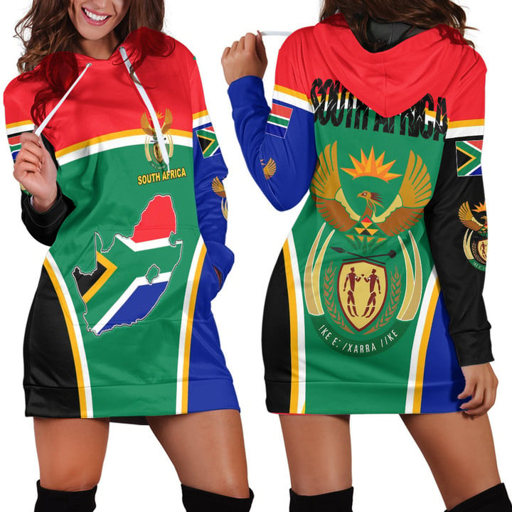 1sttheworld Clothing - South Africa Active Flag Hoodie Dress A35