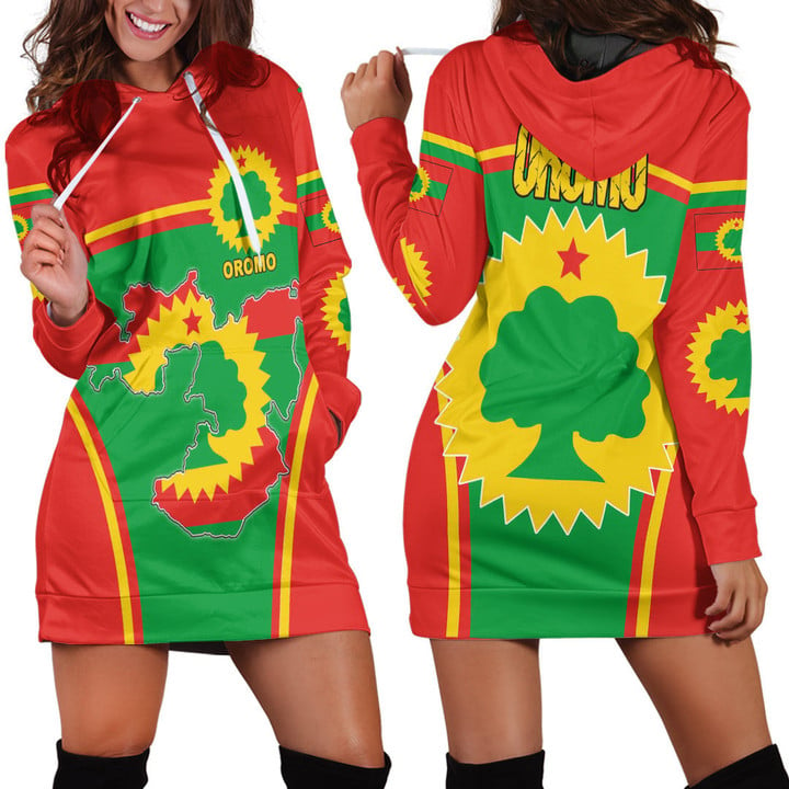 1sttheworld Clothing - Oromo Active Flag Hoodie Dress A35