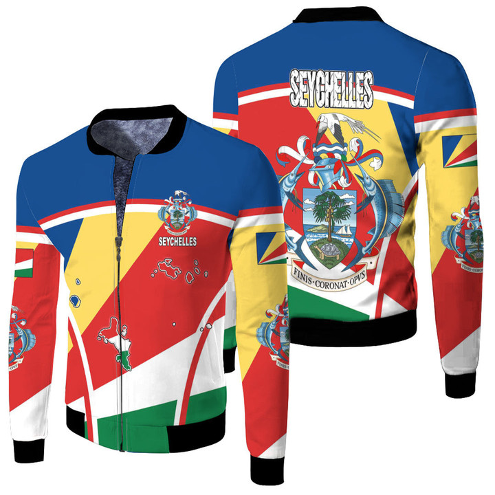 1sttheworld Clothing - Seychelles Active Flag Fleece Winter Jacket A35