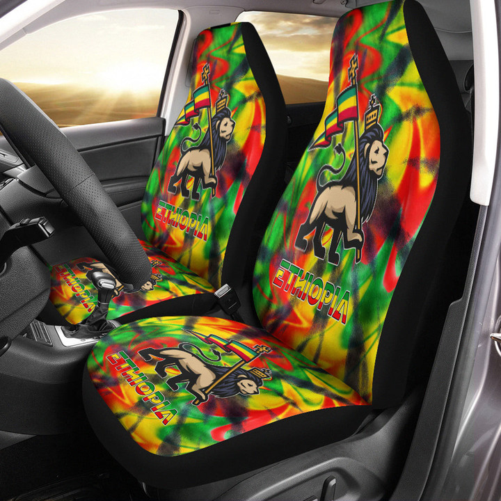 1sttheworld Car Seat Covers - Ethiopia 3D Pattern Car Seat Covers | africazone.store
