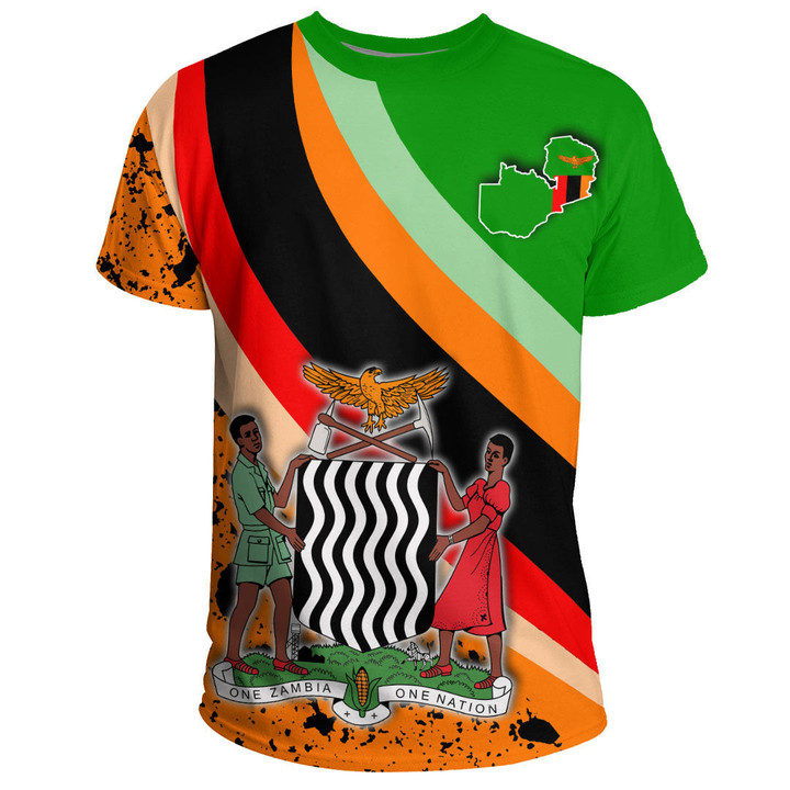 1sttheworld Clothing - Zambia Special Flag T-shirts A35