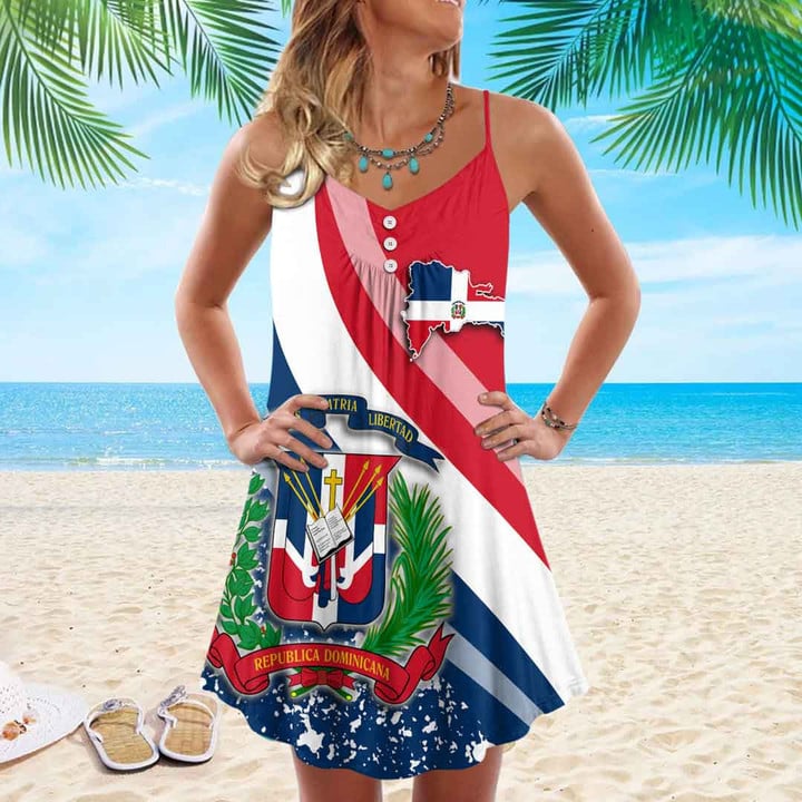 1sttheworld Clothing - Dominican Republic Special Strap Summer Dress A35