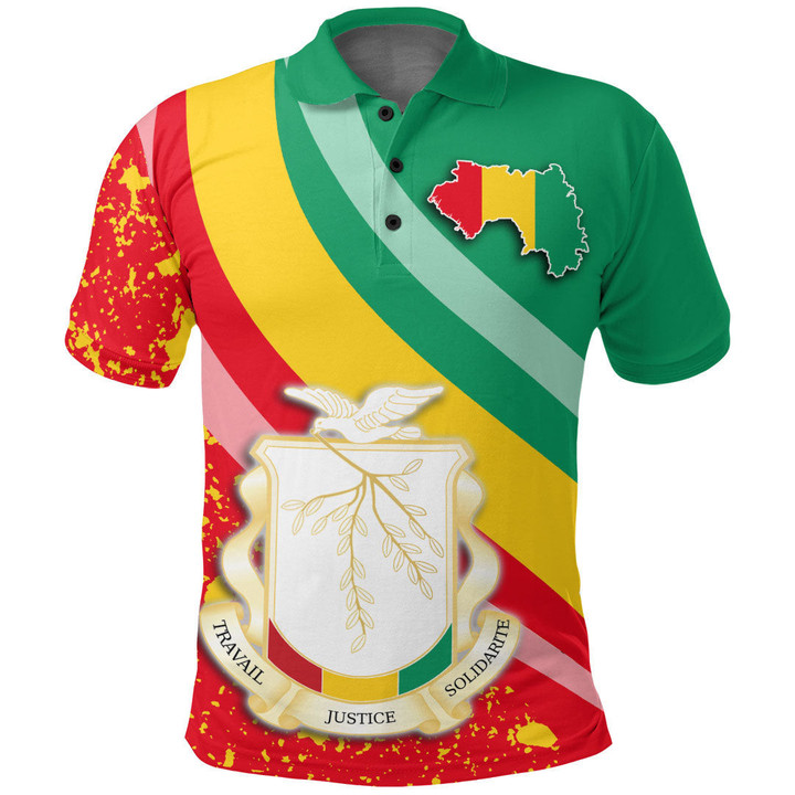 1sttheworld Clothing - Guinea Special Flag Polo Shirt A35