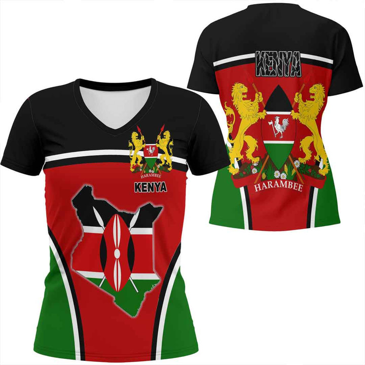 1sttheworld Clothing - Kenya Bincjou Women V-neck T-Shirt A35