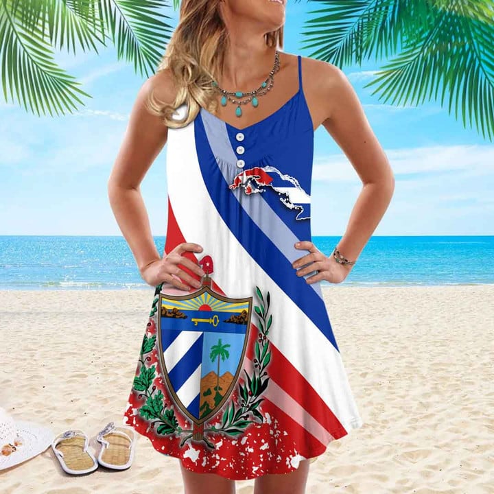 1sttheworld Clothing - Cuba Special Strap Summer Dress A35