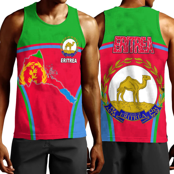 1sttheworld Clothing - Eritrea Active Flag Men Tank Top A35