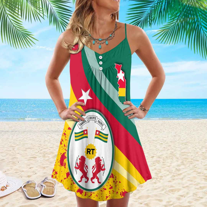 1sttheworld Clothing - Togo Special Flag Strap Summer Dress A35