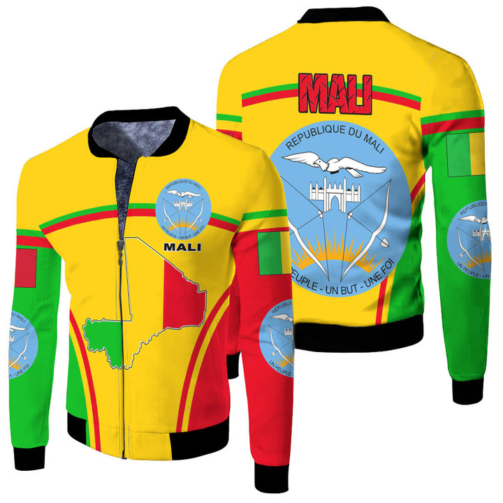 1sttheworld Clothing - Mali Active Flag Fleece Winter Jacket A35