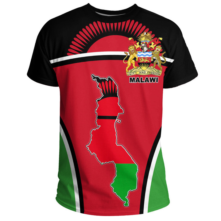 1sttheworld Clothing - Malawi Active Flag T-Shirt A35