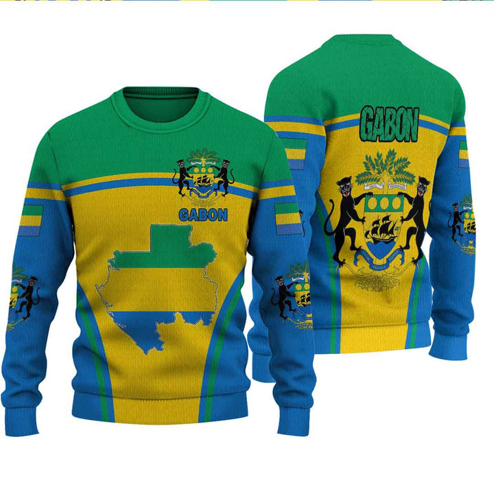 1sttheworld Clothing - Gabon Active Flag Knitted Sweater A35