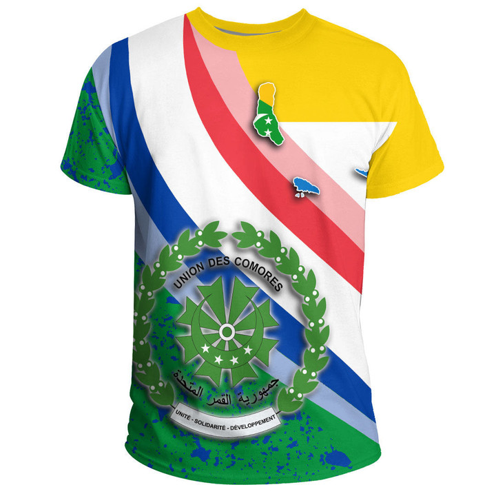 1sttheworld Clothing - Comoros Special Flag T-shirts A35