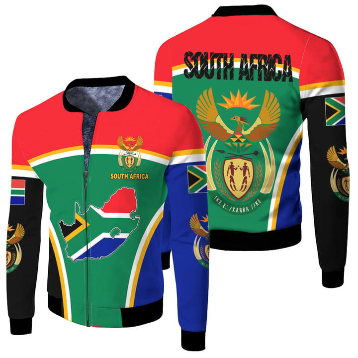 1sttheworld Clothing - South Africa Active Flag Fleece Winter Jacket A35