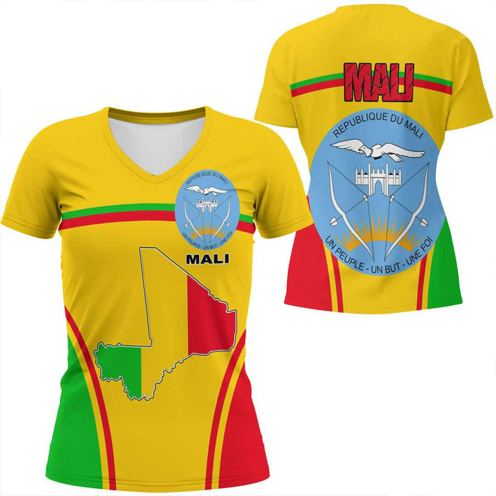 1sttheworld Clothing - Mali Bincjou Women V-neck T-Shirt A35