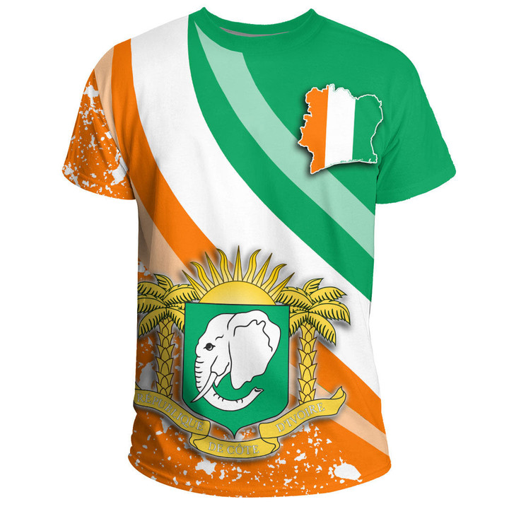 1sttheworld Clothing - Ivory Coast Special Flag T-shirts A35