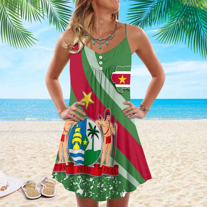 1sttheworld Clothing - Suriname Special Strap Summer Dress A35