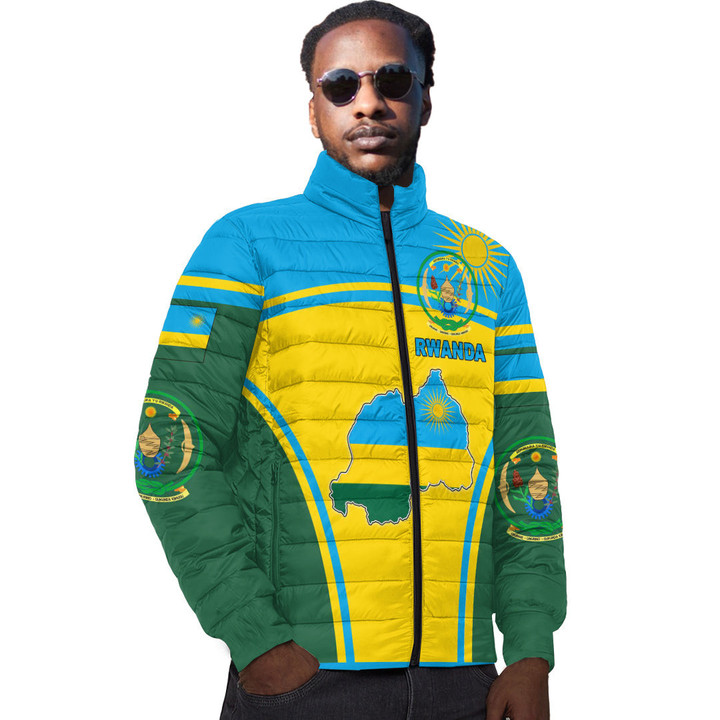 1sttheworld Clothing - Rwanda Active Flag Padded Jacket A35