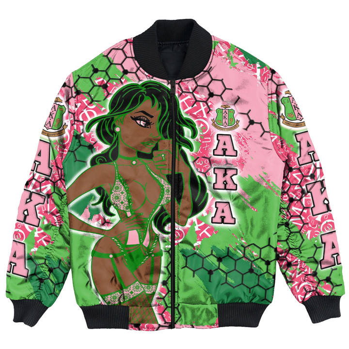 Africa Zone Clothing - AKA Sorority Special Girl Bomber Jackets A35 | Africa Zone