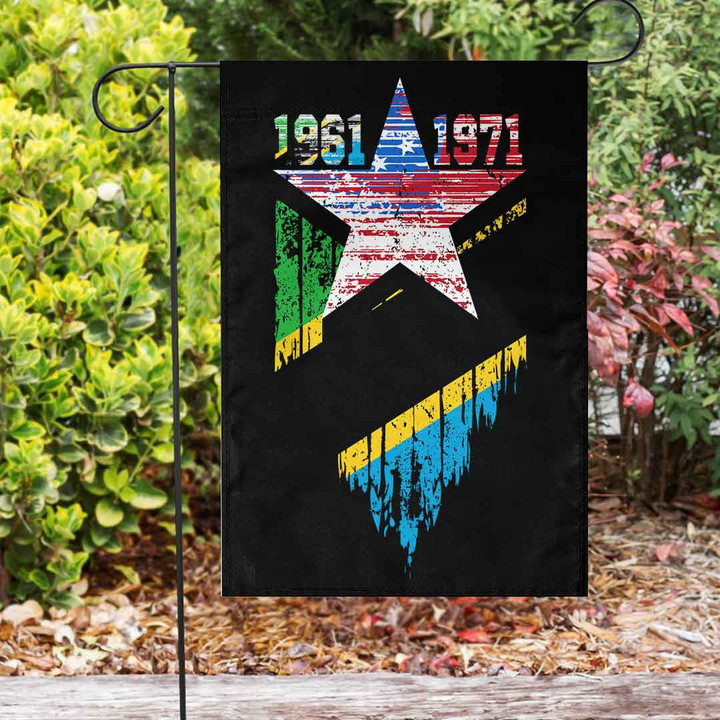 Gettee Store Flag - Tanzania Flag and American Flag Torn Style A35