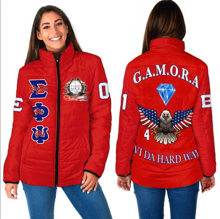 Getteestore Clothing - Custom Sigma Phi Psi Women Padded Jacket A31