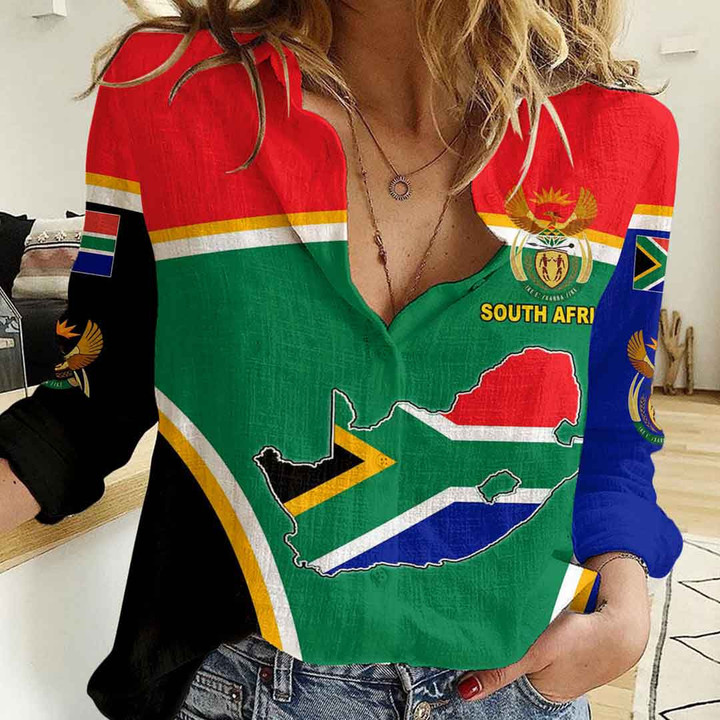 GetteeStore Clothing - South Africa Active Flag Women Casual Shirt A35