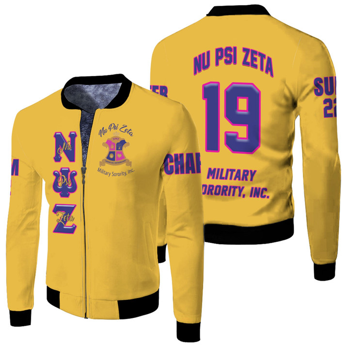 Getteestore Fleece Winter Jacket - Nu Psi Zeta Military Sorority
