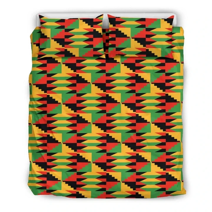 Bedding Set - Kente Cloth Ghana Special Duvet Cover & Pillow Cases J0