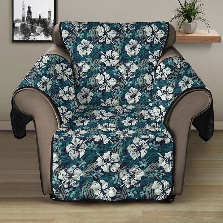 Sofa Protector - Grunge Hibiscus Flowers Seamless Sofa Protector Handcrafted to the Highest Quality Standards A7 | GetteeStore