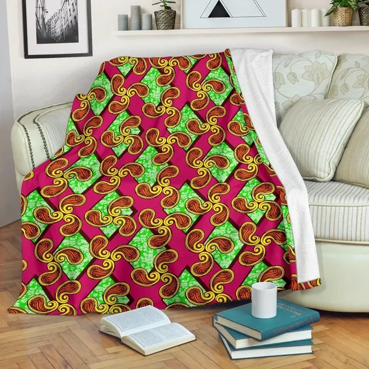 GetteeStore Blanket - Ankara Cloth Paisley J0