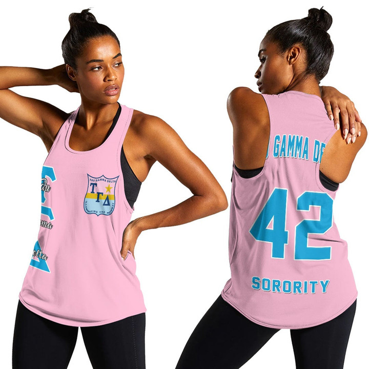 Tau Gamma Delta Women's Racerback Tank Top | Getteestore.com