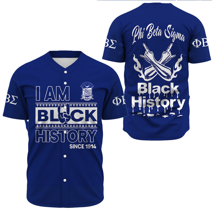 Phi Beta Sigma Black History Month Baseball Jersey A31
