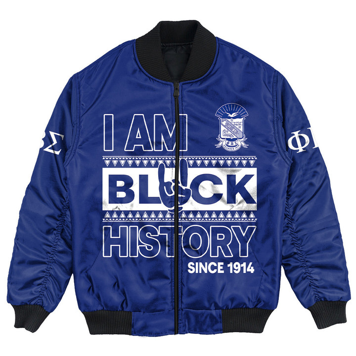 Phi Beta Sigma Black History Month Bomber Jacket A31