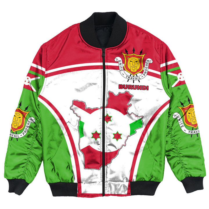 GetteeStore Clothing - Burundi Active Flag Bomber Jacket A35