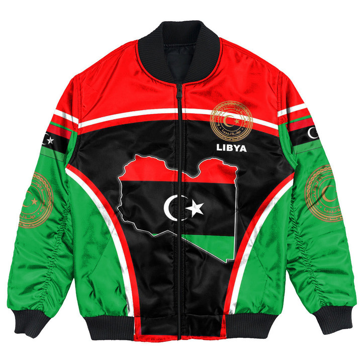 GetteeStore Clothing - Libya Active Flag Bomber Jacket A35