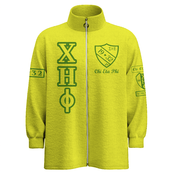 Getteestore Stand-up Collar Zipped Jacket - Chi Eta Phi Service For Humanity A31