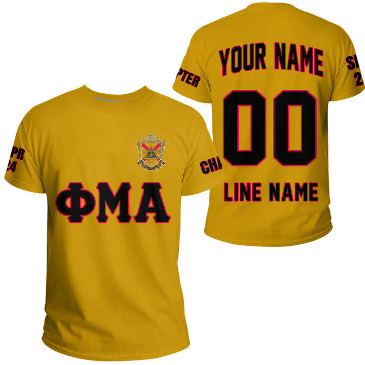 Getteestore T-shirt - (Custom) Phi Mu Alpha Sinfonia (Gold) Letters A31