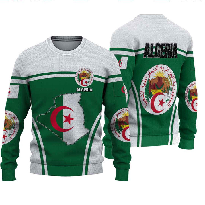 GetteeStore Clothing - Algeria Active Flag Knitted Sweater A35