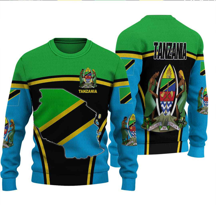 GetteeStore Clothing - Tanzania Active Flag Knitted Sweater A35