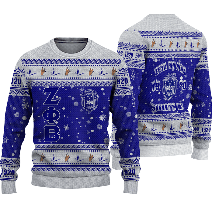 Getteestore Clothing - Zeta Phi Beta Christmas Knitted Sweater A31